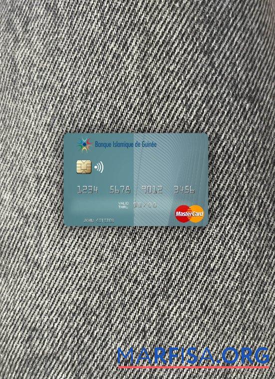 Downloadable Guinea Banque Islmaique de Guinée mastercard photolook front download for verification